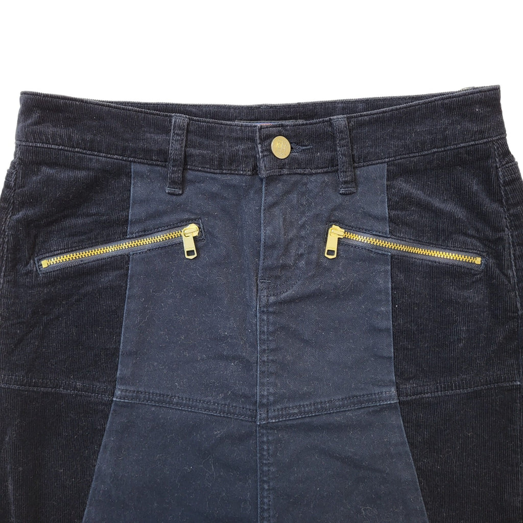 Tommy Hilfiger Corduroy Blue Mini Skirt Women's Size 10 W28