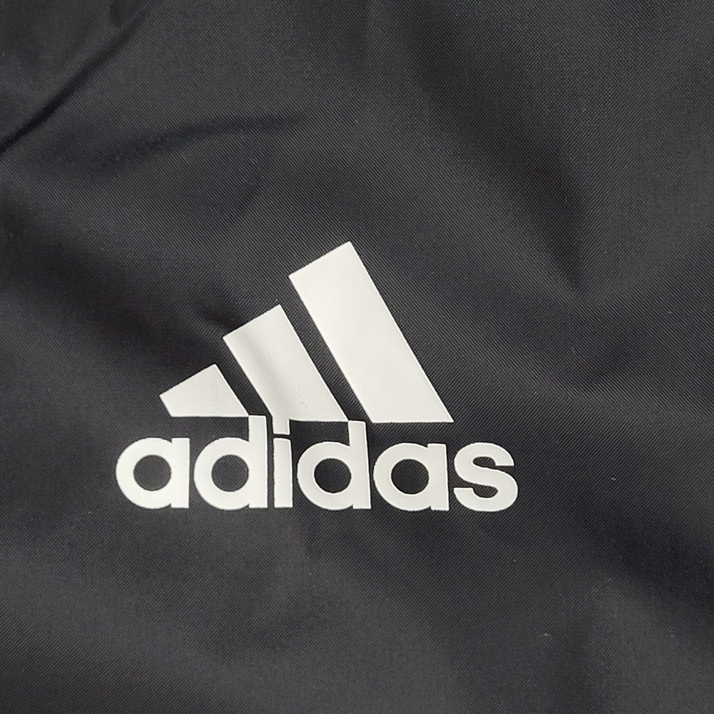 Adidas Windbreaker Jacket Black Y2k Hooded UK Men's Size XL