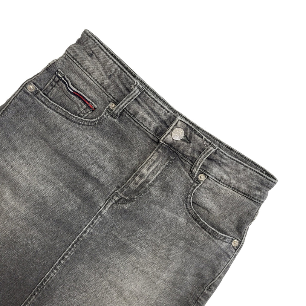 Tommy Hilfiger Vintage 90's Grey Short Denim Skirt Womens UK 6-8 W25