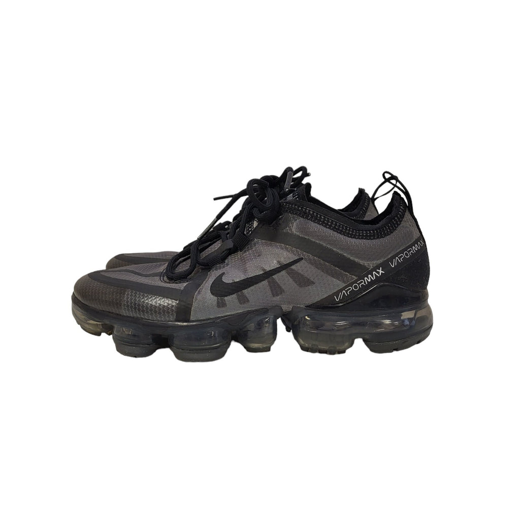Nike Vapormax 2019 Grey Black Canvas Lace-Up Sports Trainers Girl's Uk Size 4