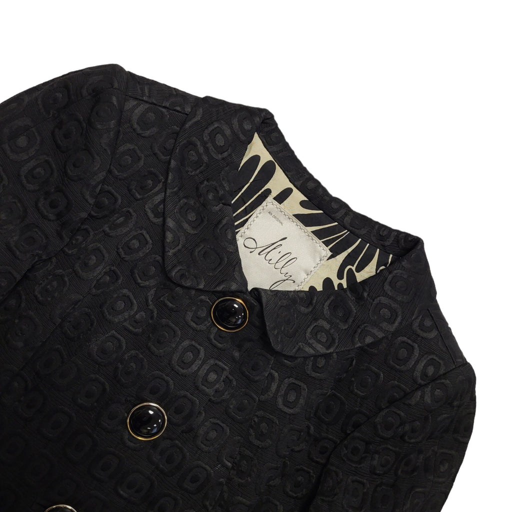 Milly 90s Vintage Black Button Casual Jacket Uk Women's Size 6