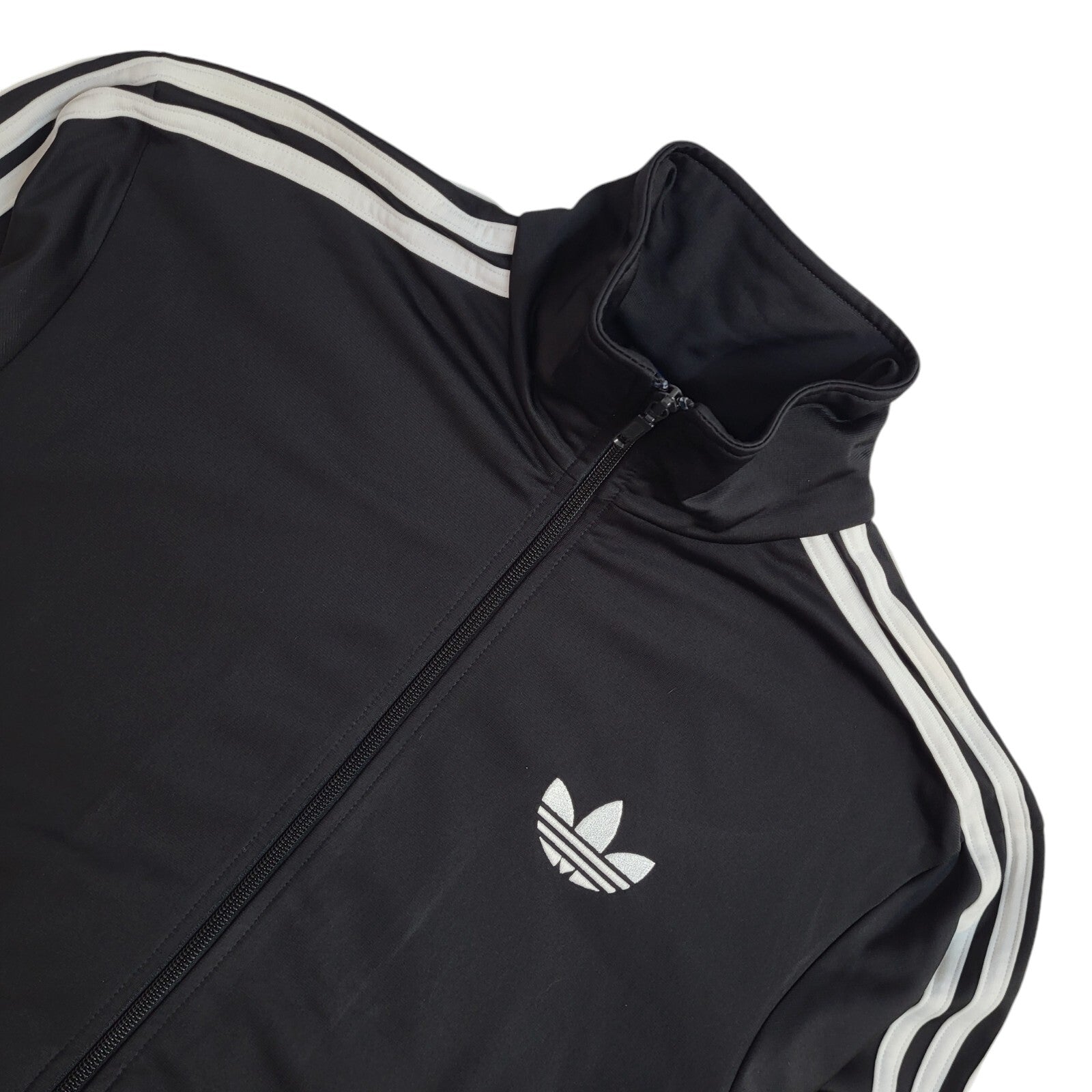 Adidas Black Full Zip Sports Modern Tracksuit Top Jacket UK Men's Size S