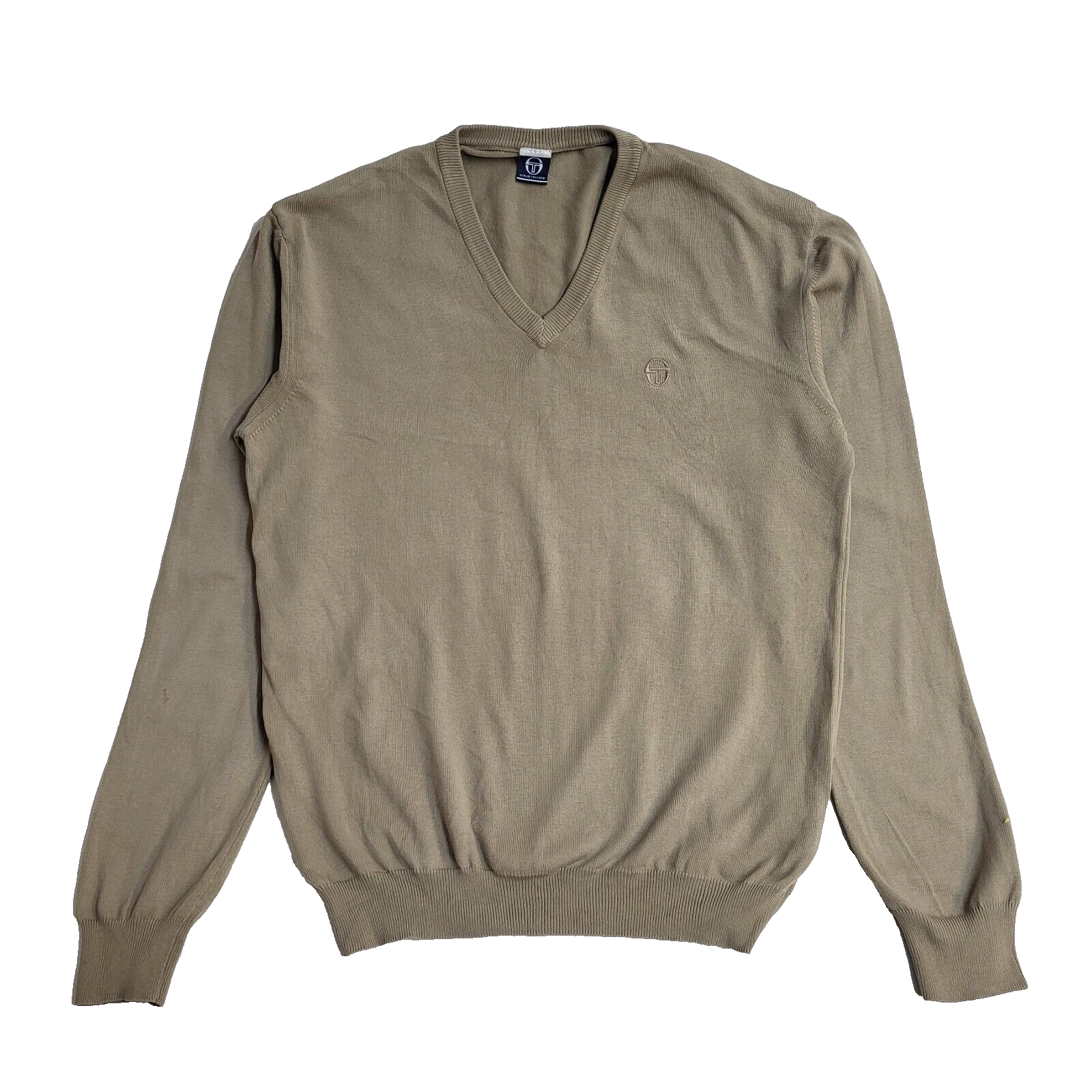 Sergio Tacchini Vintage 90's Beige Jumper UK Men's Size Small