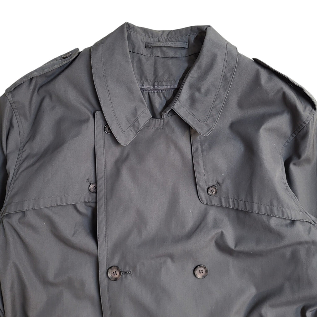 C&A Vintage 80s Grey Button-Up Overcoat Uk Men's Size Large