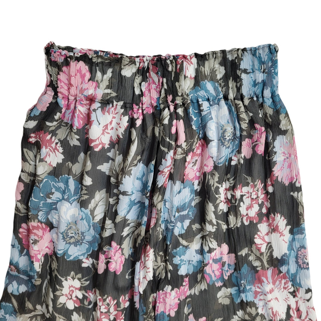Massimo Dutti Multicoloured Floral Slit Skirt 90's Women's UK S W26