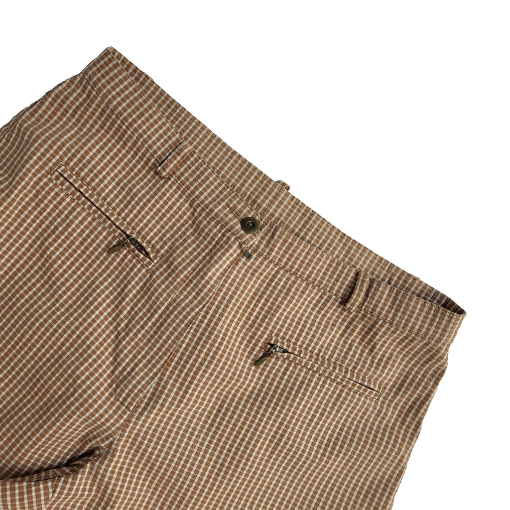 Marks and Spencer Brown Check Vintage 90's Trousers UK Women's 14 W30 L26