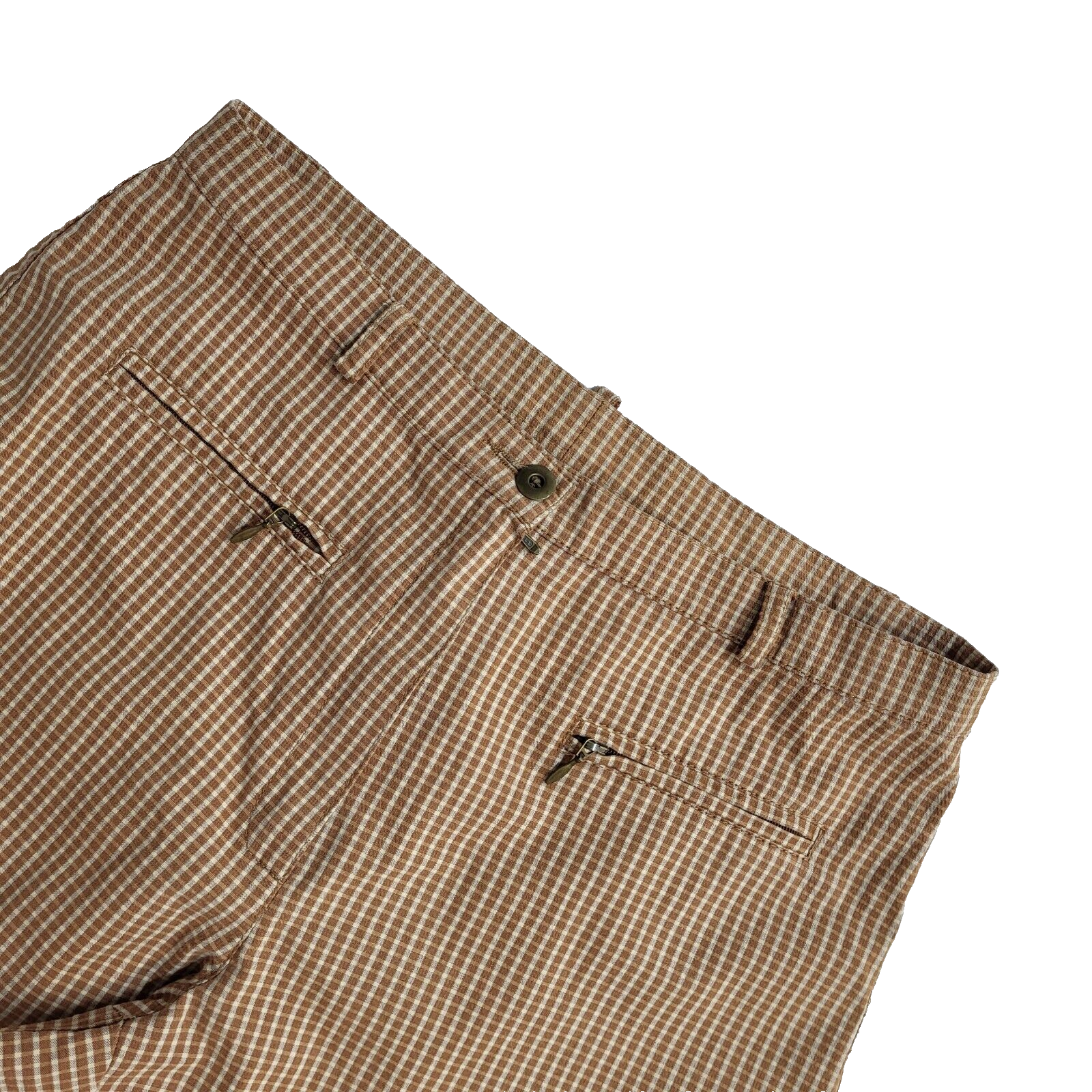 Marks and Spencer Brown Check Vintage 90's Trousers UK Women's 14 W30 L26