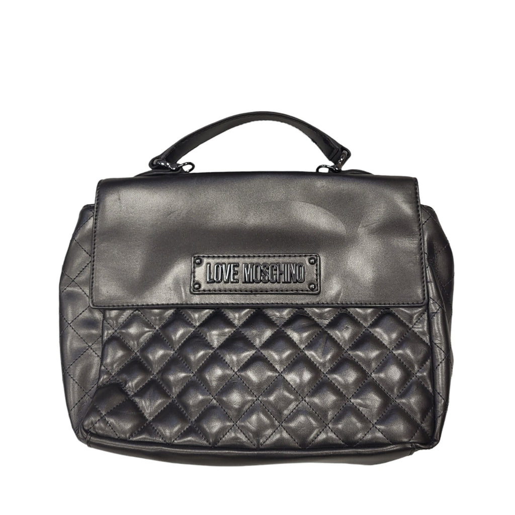 Moschino Grey Faux Leather Small Hand Bag Uk Women's Size  11" x 9"