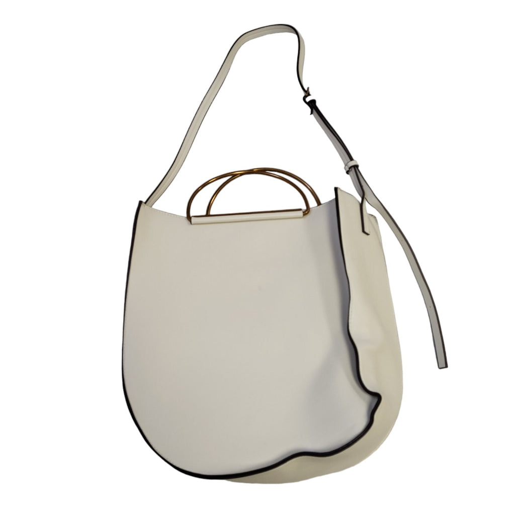 M & S Collection White Top Handle / Shoulder Bag Women's 14" x 12"