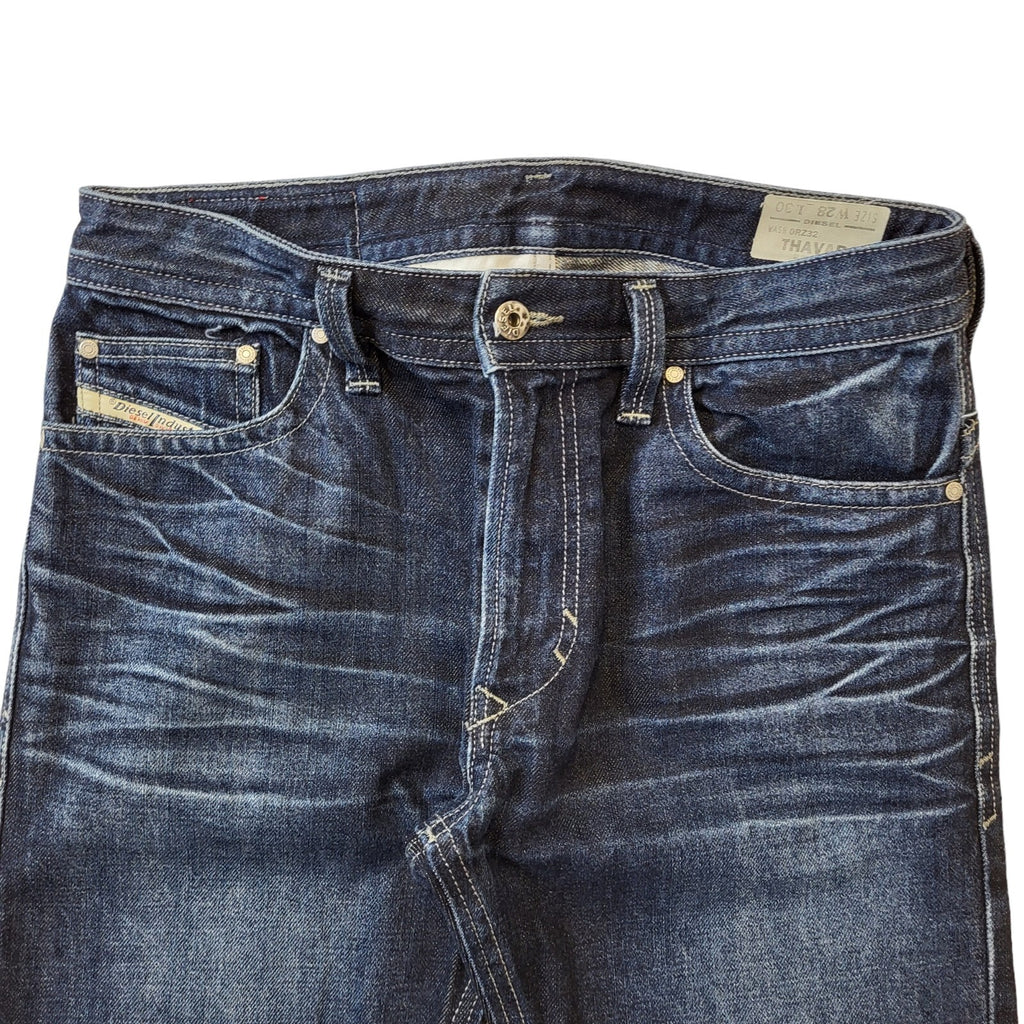 Diesel Thavar Y2k Blue Straight Denim Jeans Men's Size XS W28 L30