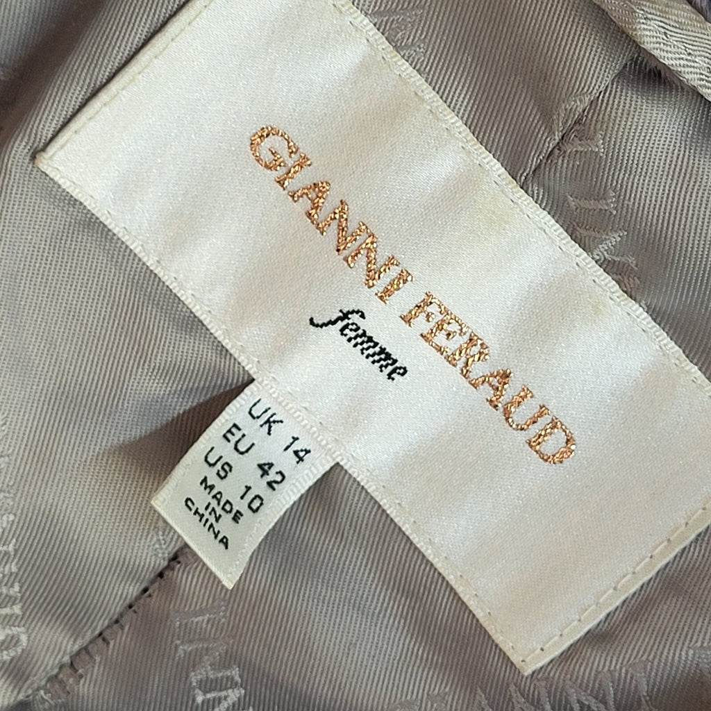 Gianni Feraud Vintage 90's Grey Faux Fur Coat Women's UK 14