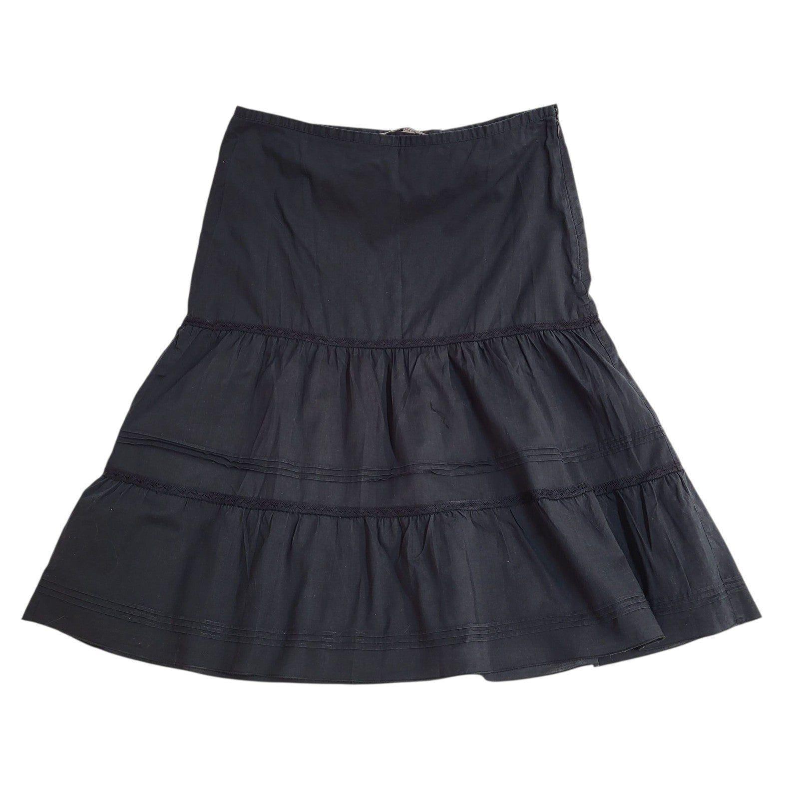 Tommy Hilfiger  Y2K Skirt A-Line Black Knee Length Women's UK 10 W28 (usa 6)
