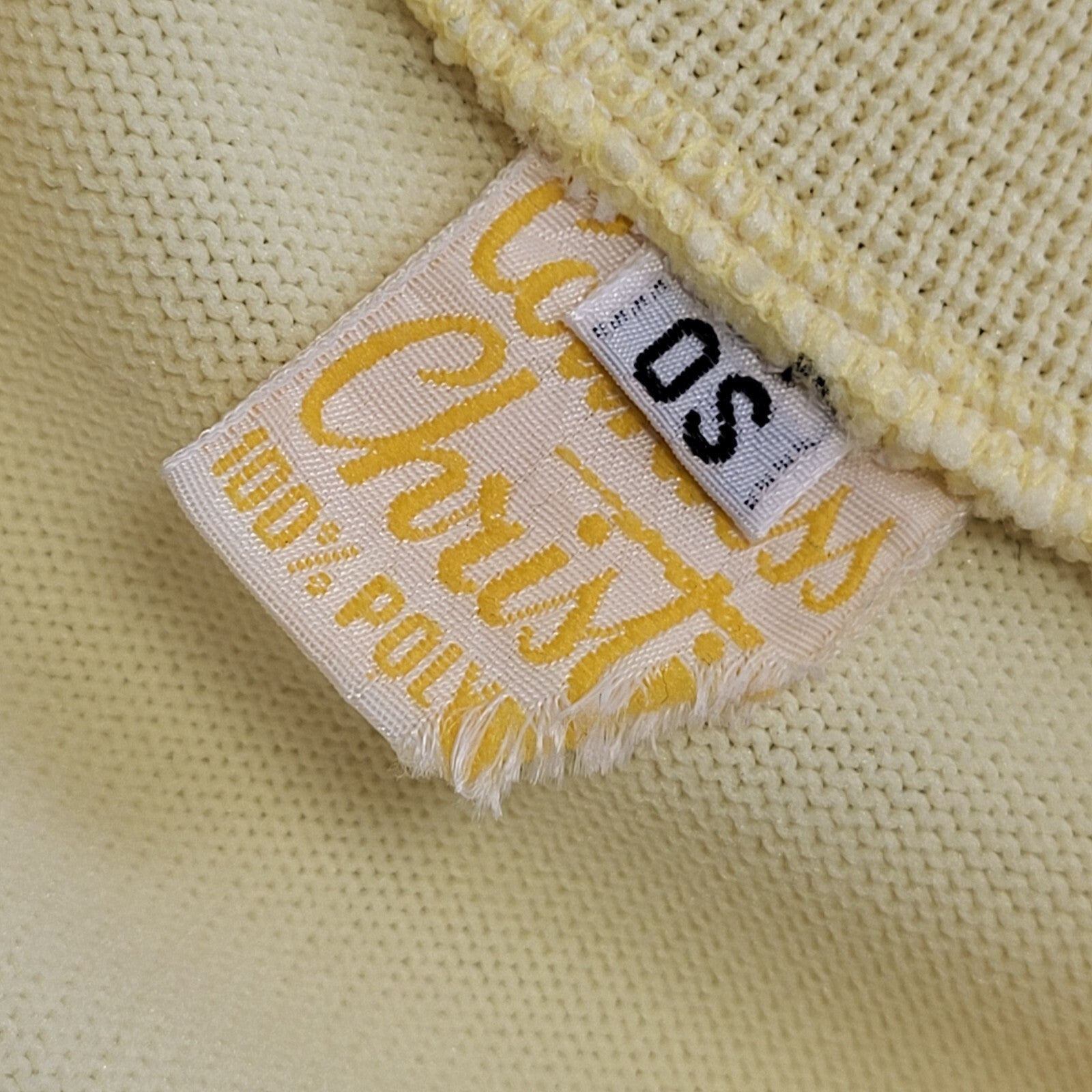Countess 80's Yellow Short Sleeve Button Front Cardigan Womens UK 12
