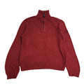 Timberland Y2K Red 1/4 Zip High Neck Long Sleeve Jumper Men's UK Size L