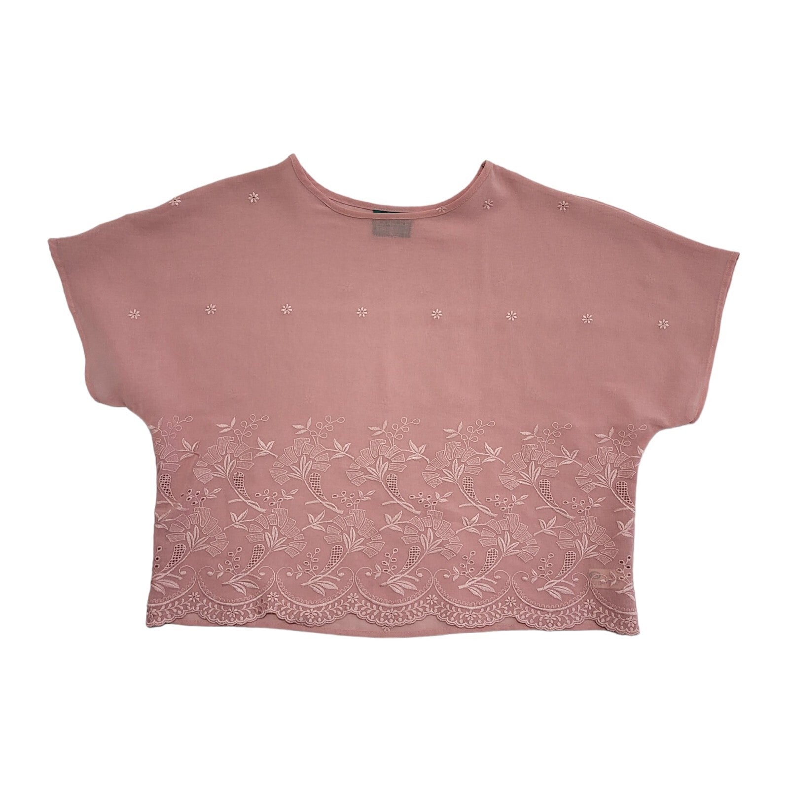 Canda Vintage 90's Pink Round Neck Short Sleeve Womens Top Size 14