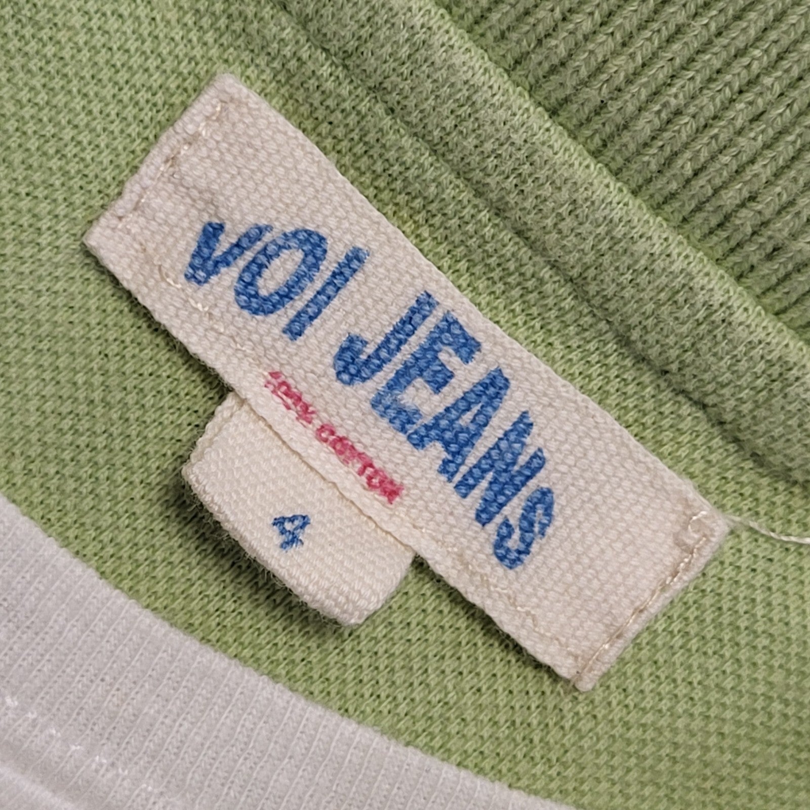 Voi Jeans Vintage 90's Green Short Sleeve Polo Shirt Uk Men's Size M