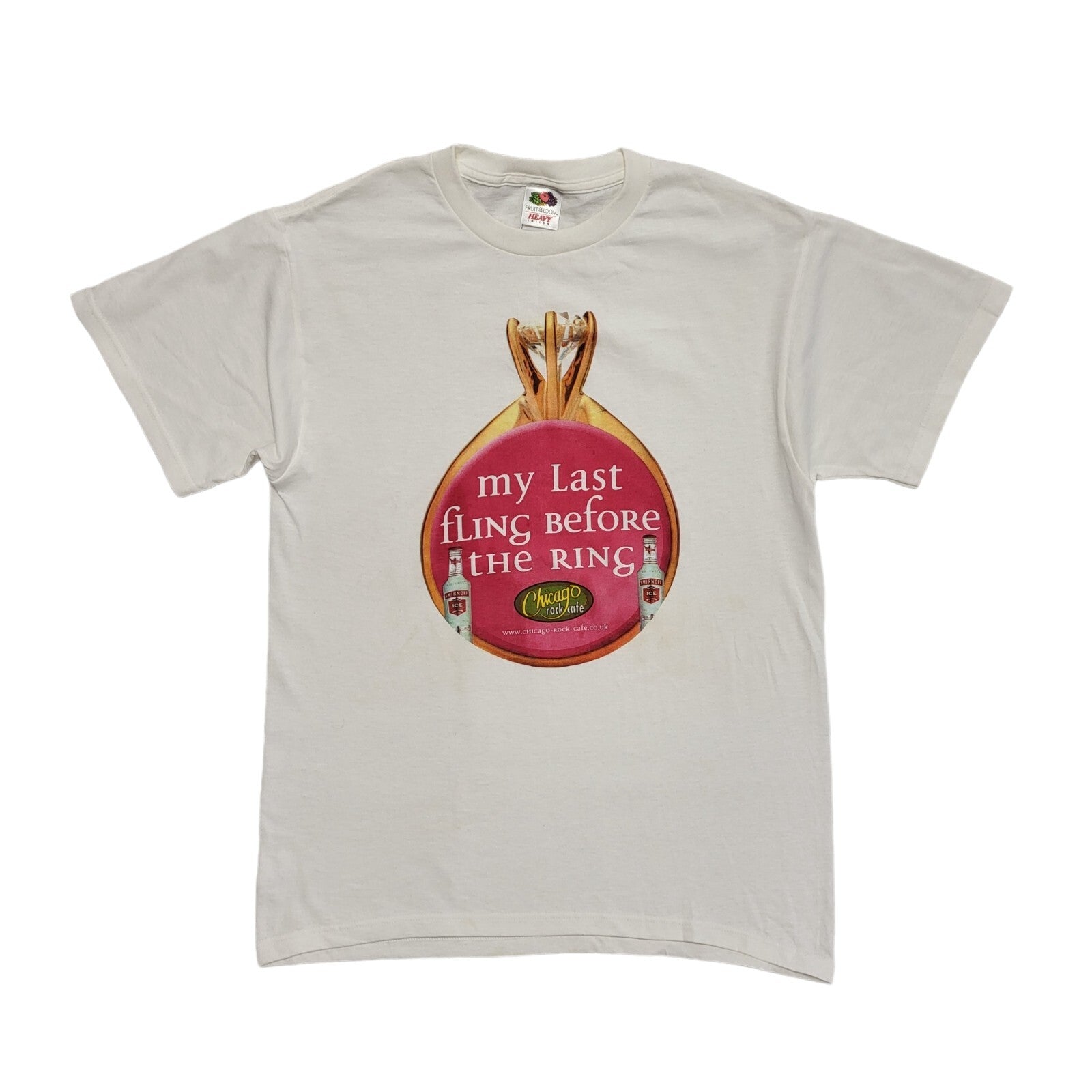Fruit Of The Loom Vintage 80s White Short Sleeve T-Shirt Uk Men's Medium