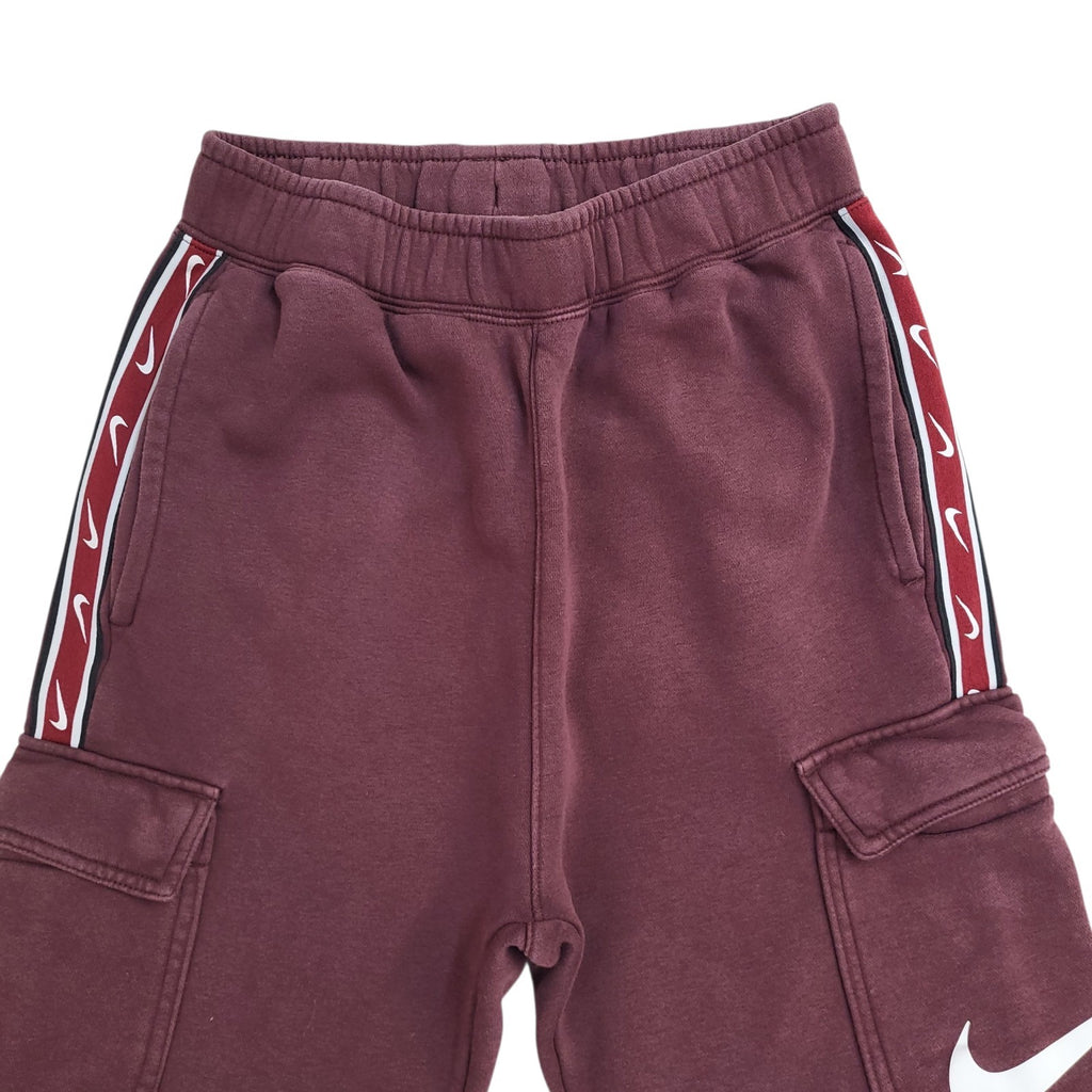 Nike Tracksuit Bottoms Burgundy Cotton Skinny Uk Women's Size XS W24 L25