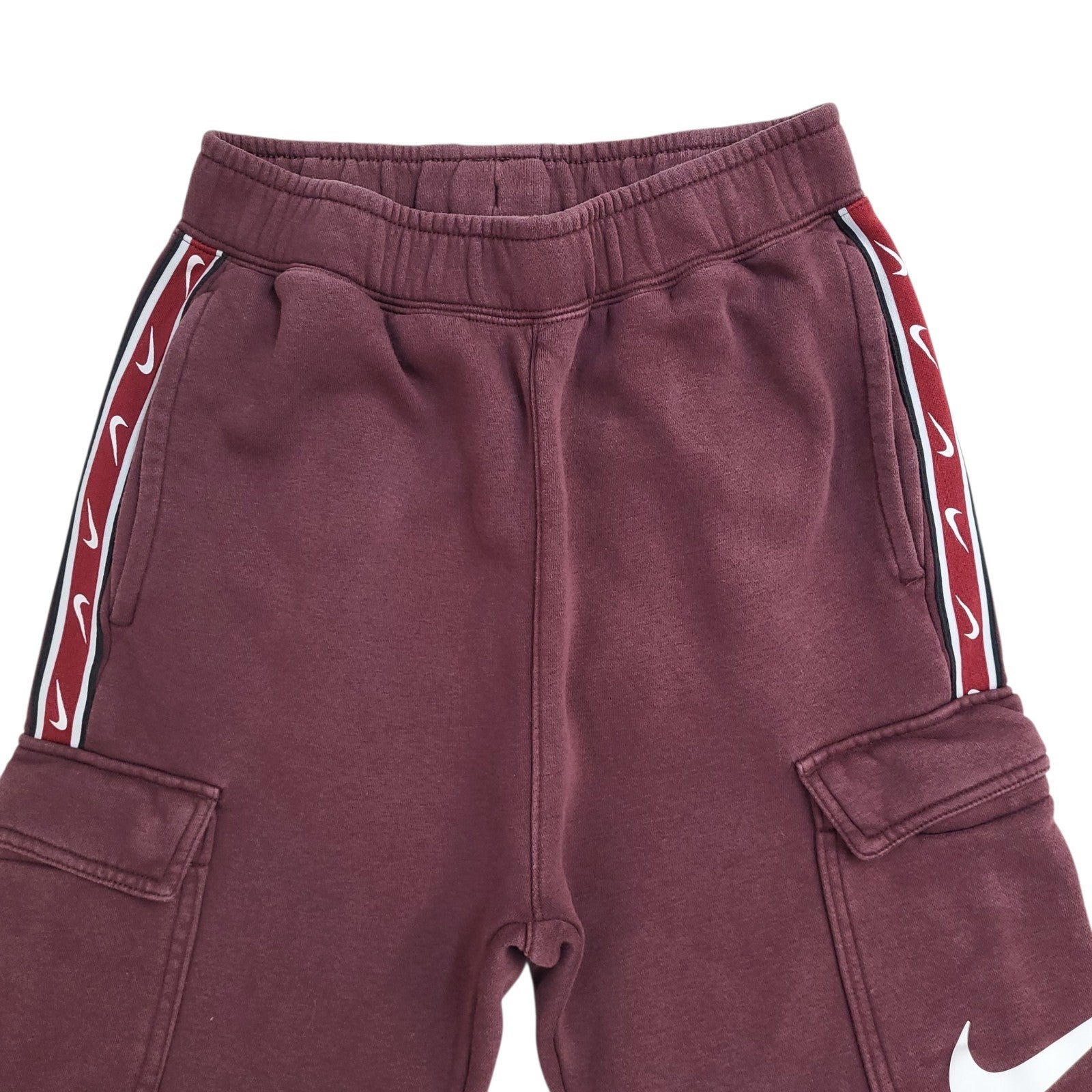 Nike Tracksuit Bottoms Burgundy Cotton Skinny Uk Women's Size XS W24 L25