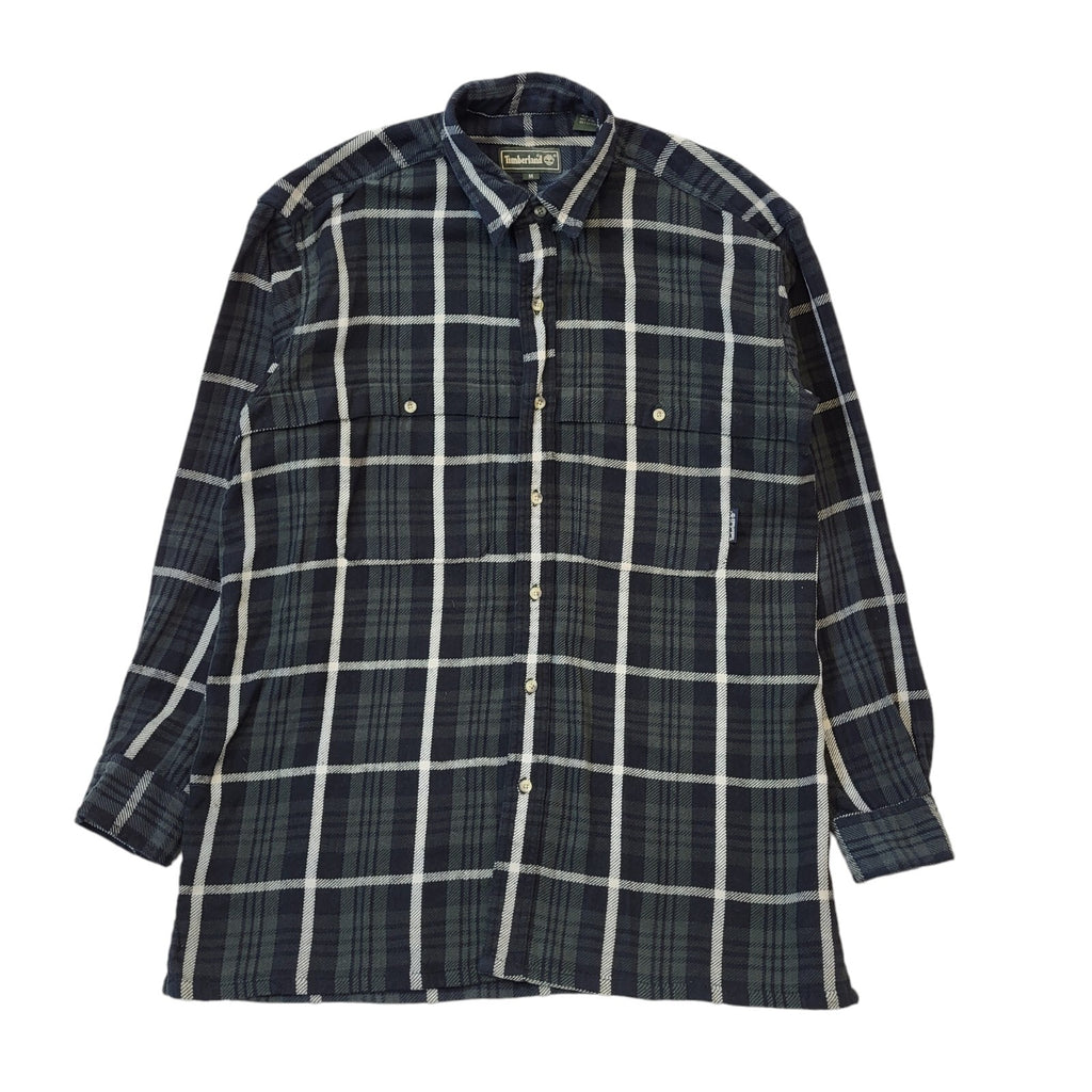 Timberland 90s Vintage Green & Black Check Oversized Shirt Men's Size Medium