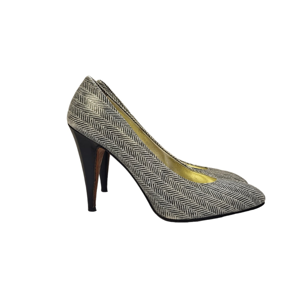 Andrea Carrano Grey Vintage Slip-on Heels Shoes Uk Women's Size 5.5