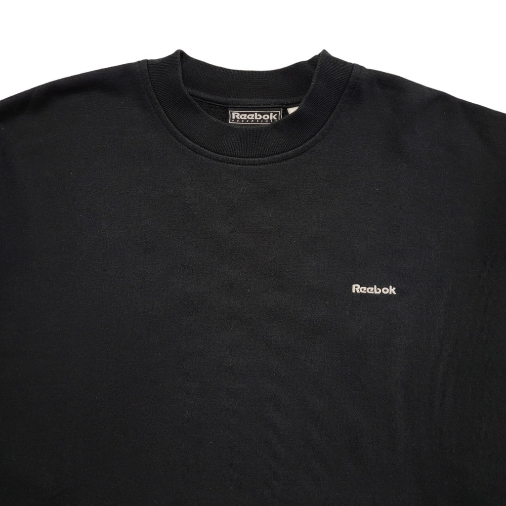 Reebok Essentials Spell Out  Vintage Y2K Black Sweatshirt Women's Size UK 14