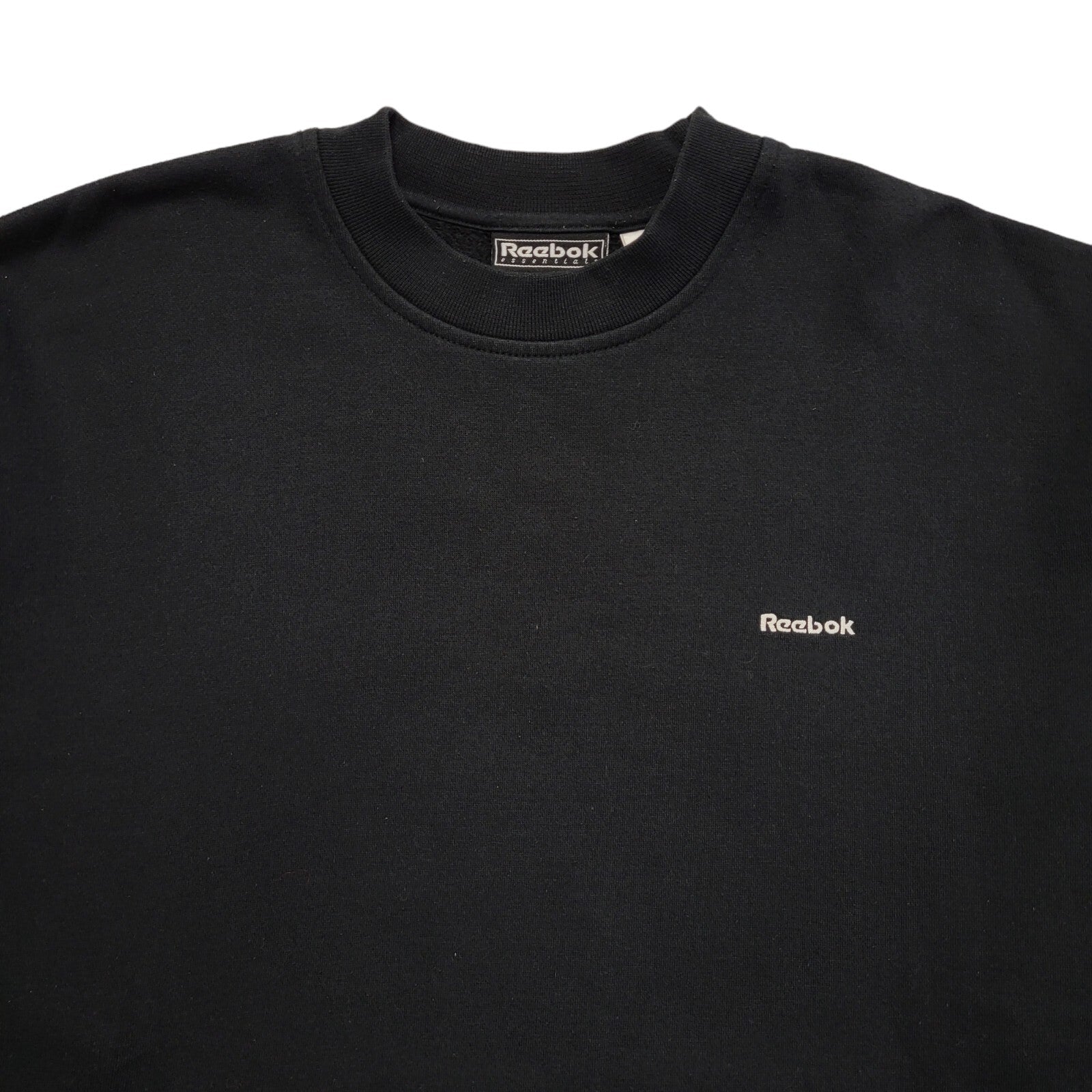 Reebok Essentials Spell Out  Vintage Y2K Black Sweatshirt Women's Size UK 14