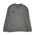 Champion Vintage 90s Grey Long Sleeve T-Shirt Mens UK Size XL