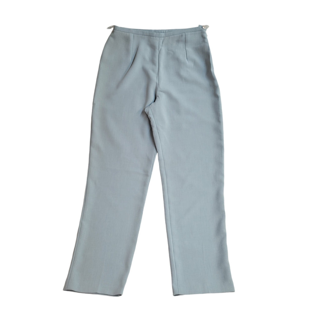Wallis 90s Vintage Blue Straight Leg Casual Trousers Uk Women's 14 W32 L30