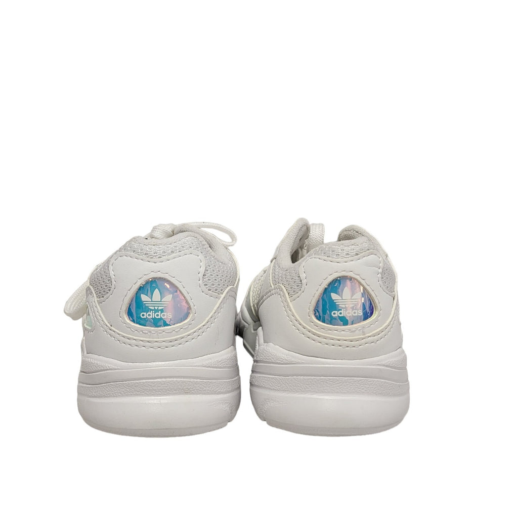 Adidas White Lace Up Ortholite Canvas Trainers Girl's Uk Size 11 Eu 2