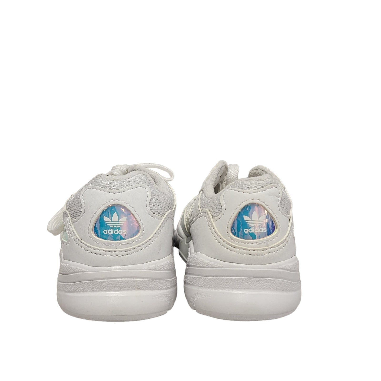 Adidas White Lace Up Ortholite Canvas Trainers Girl's Uk Size 11 Eu 2