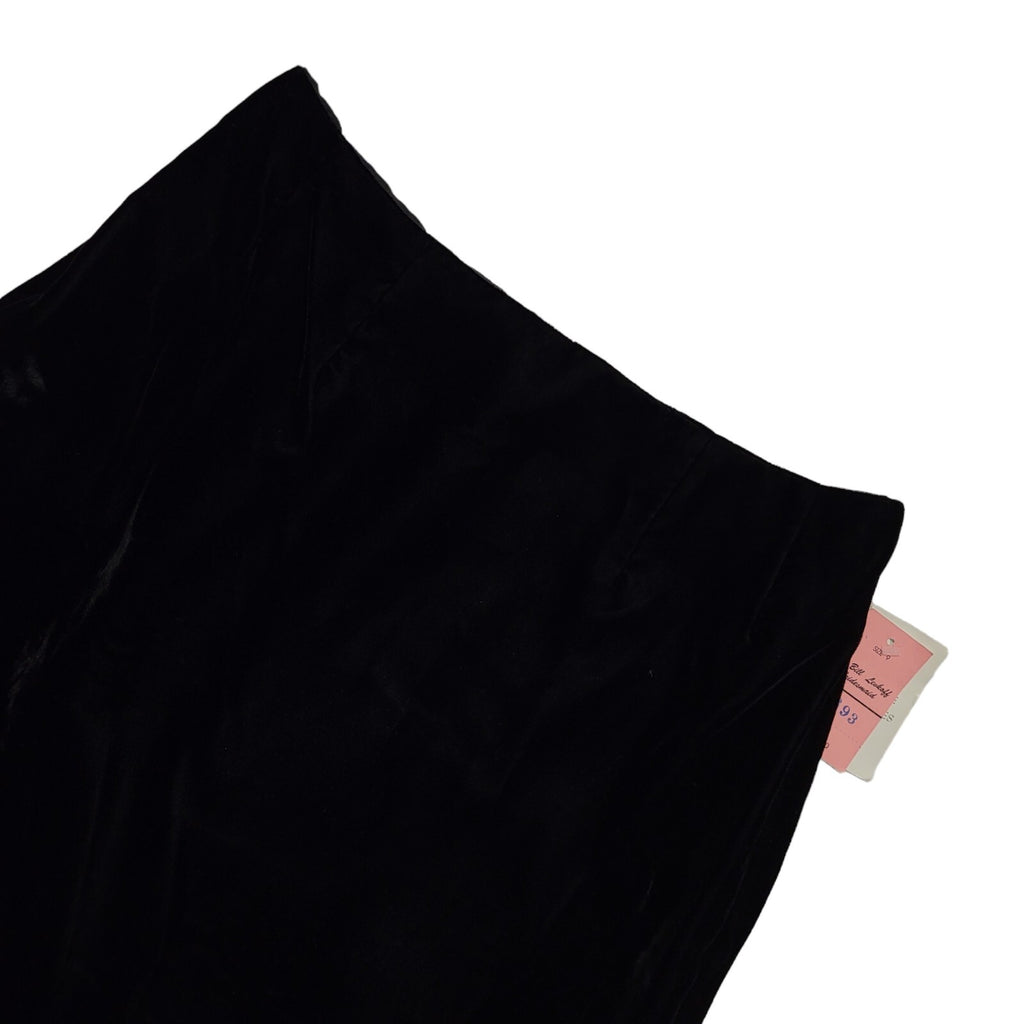 Bill Levkoff Vintage 90's Black Velvet Skirt Uk Women's Size 10 Bnwt W28