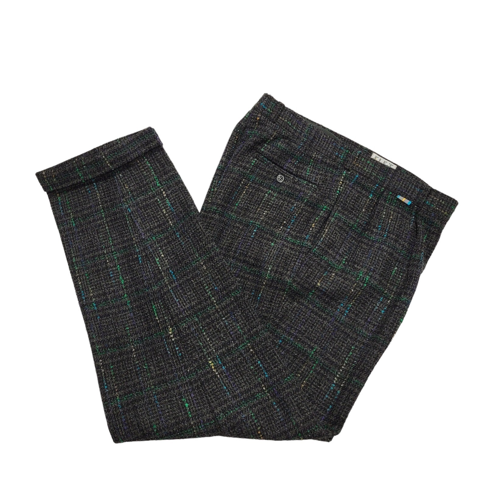 Flex Blue Plaid Wool Blend 2 Piece Suit & Trousers Uk Men's Size XL 46" W32 L32
