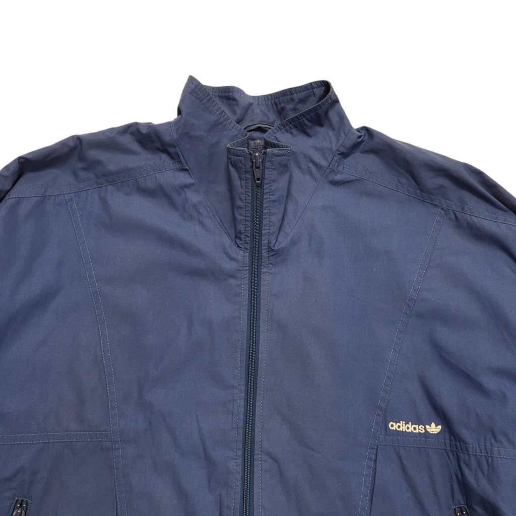 Adidas Dark Blue 90s Vintage Zipped Jacket Uk Women's Size 10