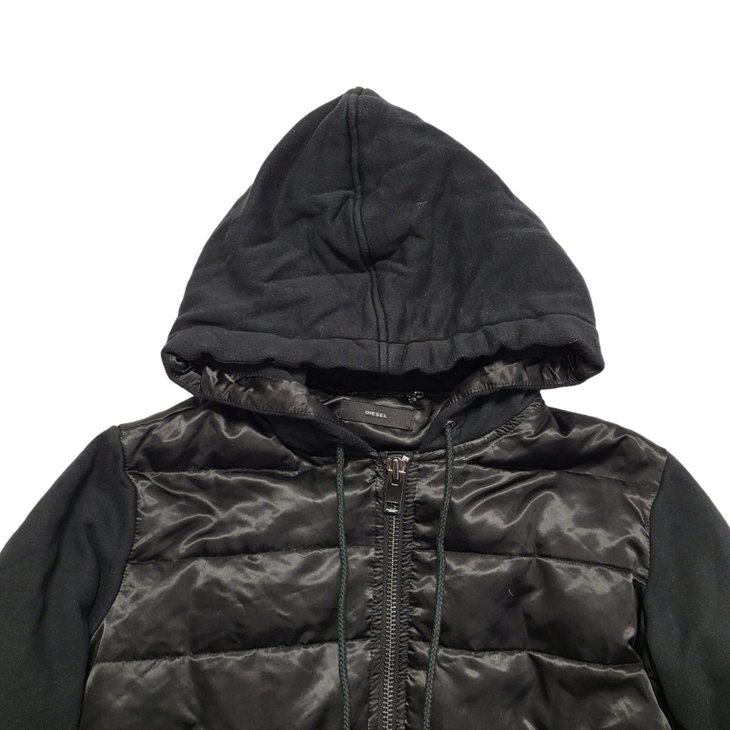 Diesel Black Zipped Hooded Jacket Uk Women's Size 10