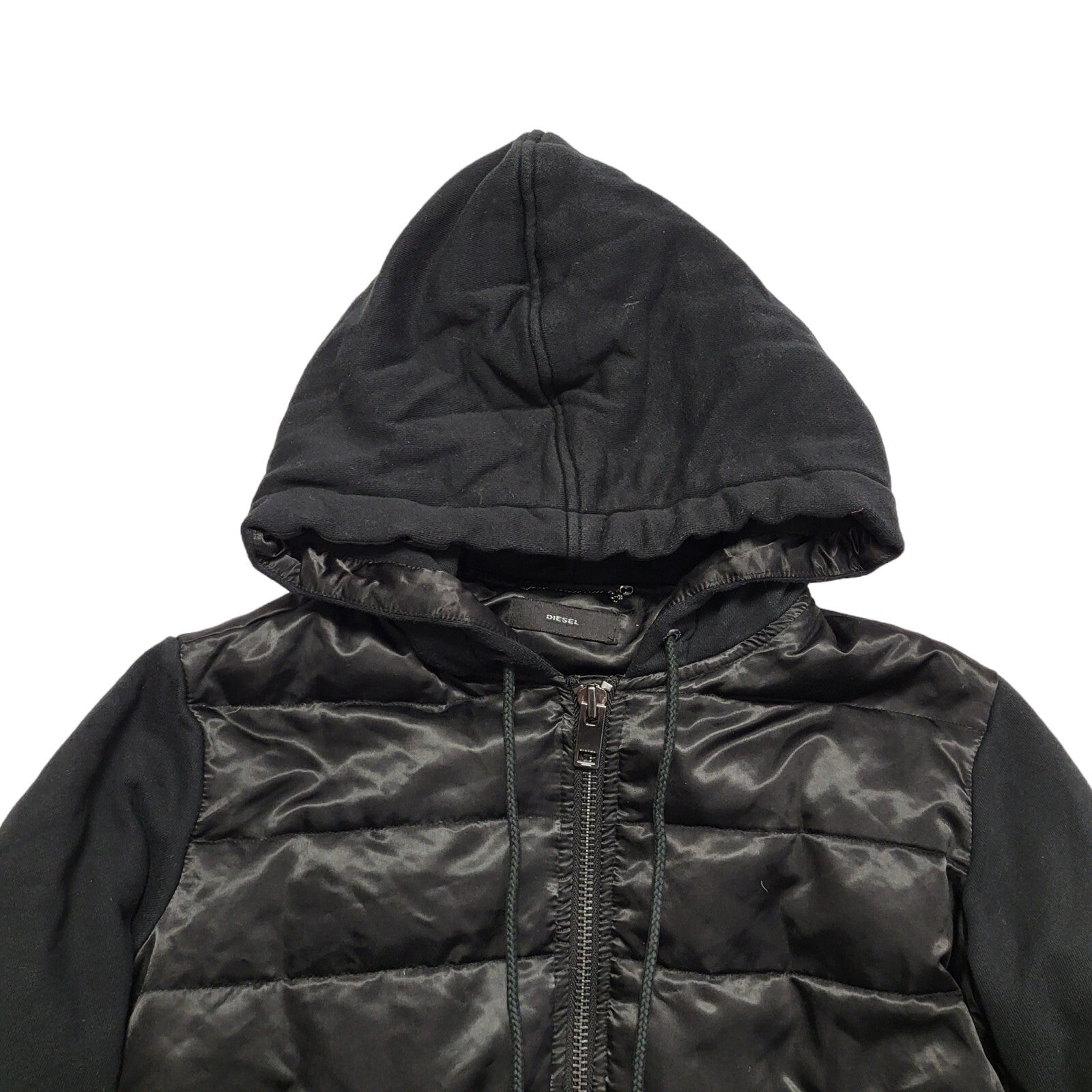 Diesel Black Zipped Hooded Jacket Uk Women's Size 10