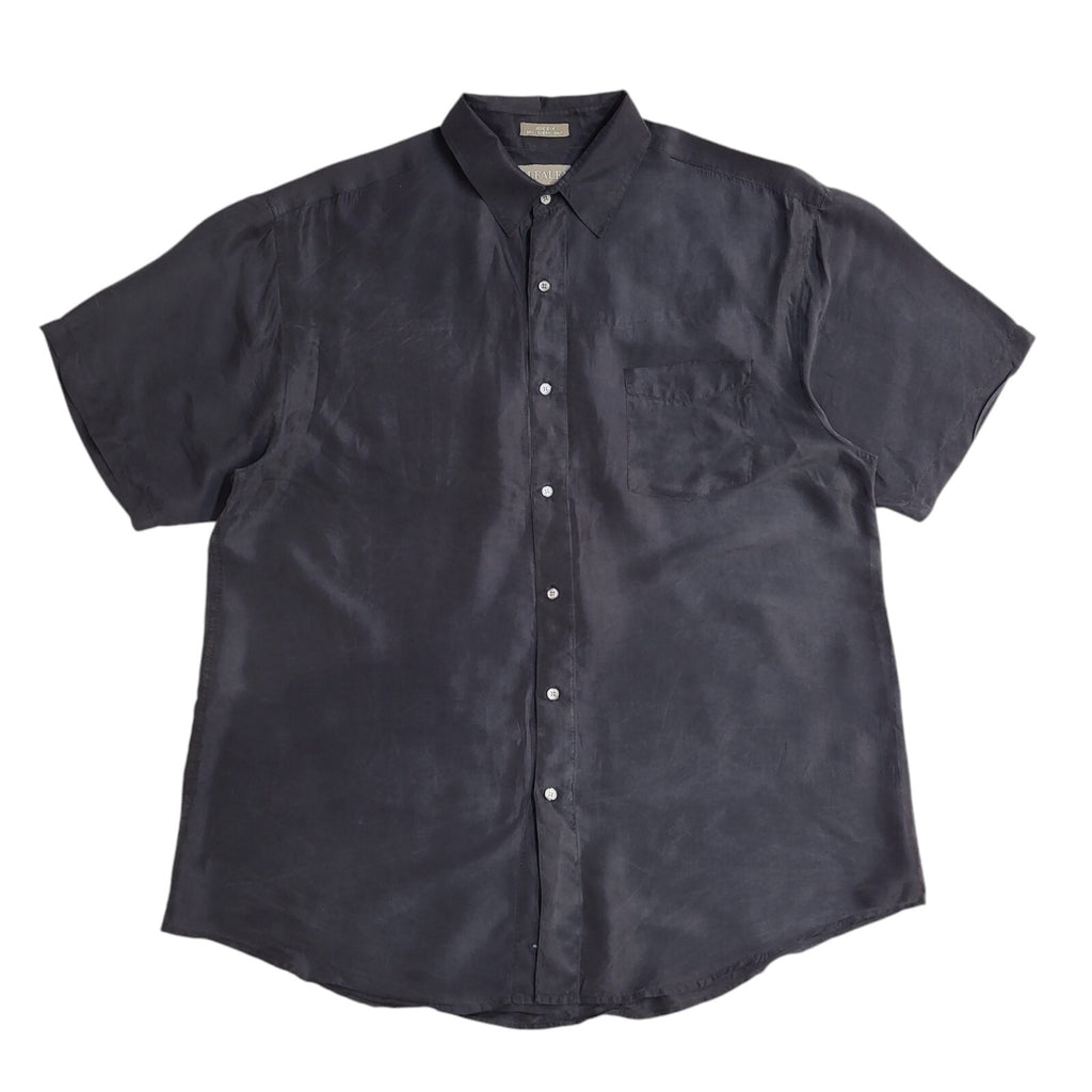 Alfalfa Y2K Blue Relaxed Fit Short Sleeve Shirt Men's UK Size XL