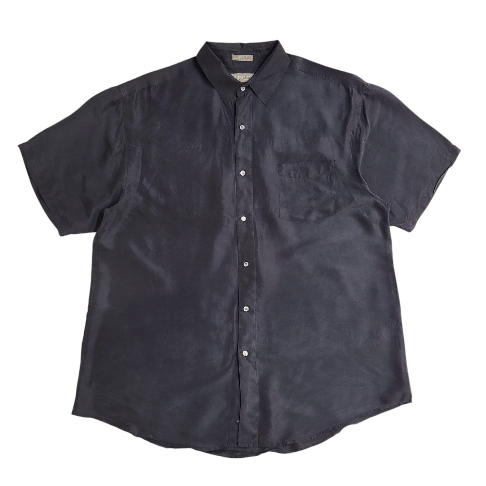 Alfalfa Y2K Blue Relaxed Fit Short Sleeve Shirt Men's UK Size XL