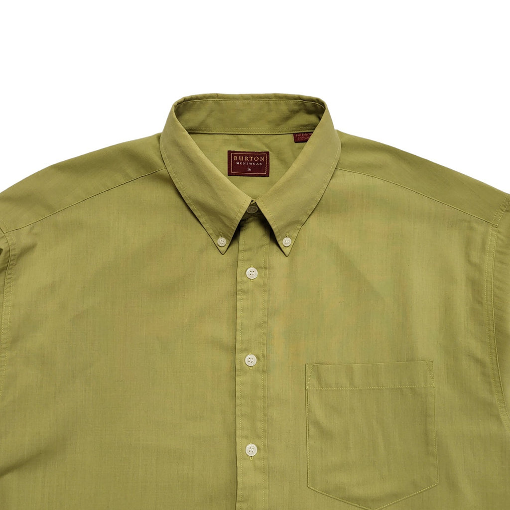 Burton 90's Vintage Green Long Sleeve Shirt Uk Men's Size Large