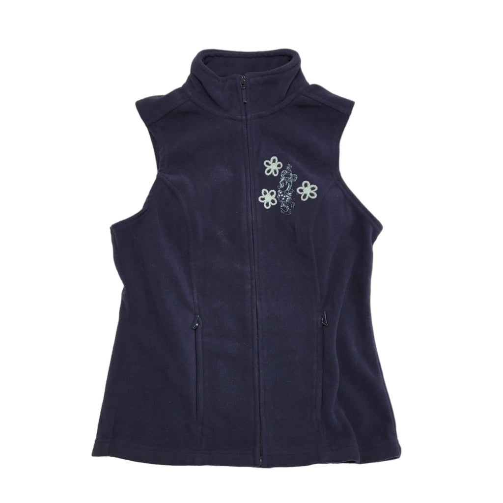 Disney Parks Navy Blue Y2k Fleece Gilet Uk Women's Size Small