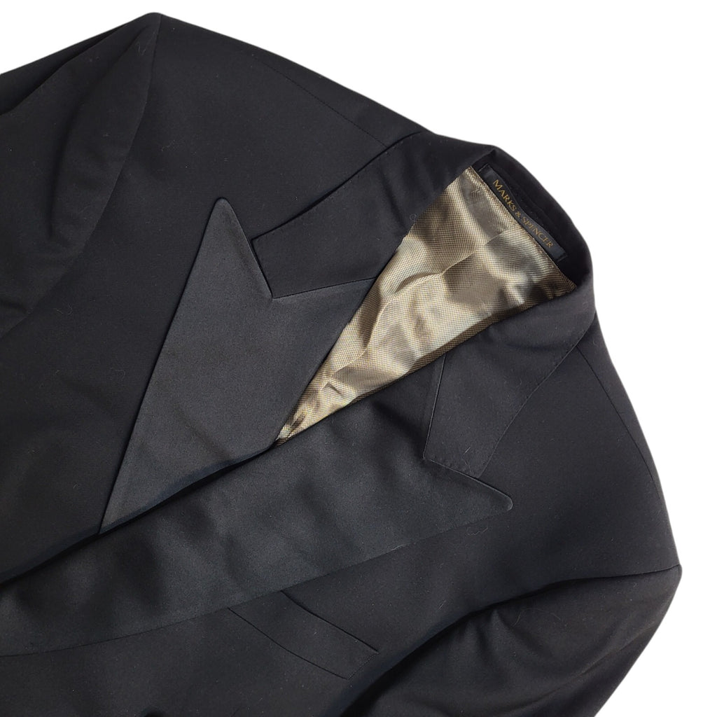 Marks & Spencer Black 90's Blazer Suit Jacket UK Men's Size M 38"