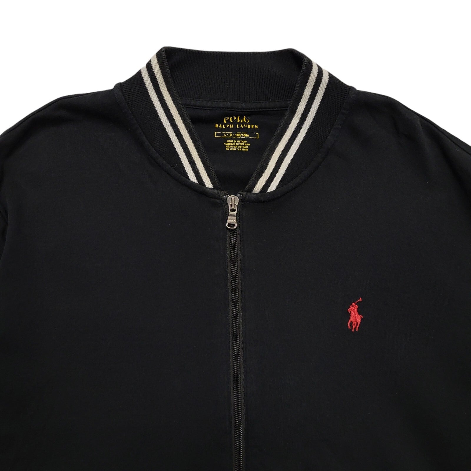 Polo Ralph Lauren Black Y2k Zipped Cardigan Uk Boys Size Large ???????