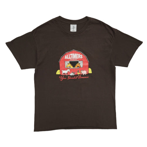 Alltimers Brown Vintage 90s 'You Should Bounce' Short Sleeve T-Shirt Mens Size L