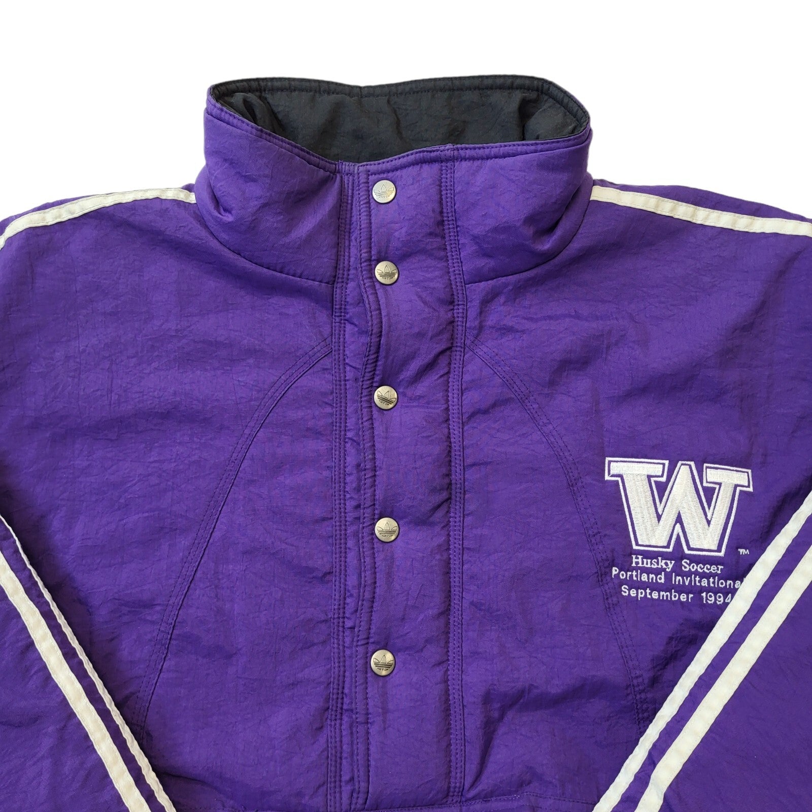 Adidas 1994 Vintage Purple Portland 1/4 Zip Pullover Sports Jacket Men's Size L
