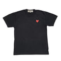 Comme DersGarcons Play Vintage Y2K Black Heart Detail T-Shirt Womens UK L