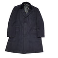 Vintage Full Monty  90s Dark Blue Wool Button Overcoat Men's Size Medium