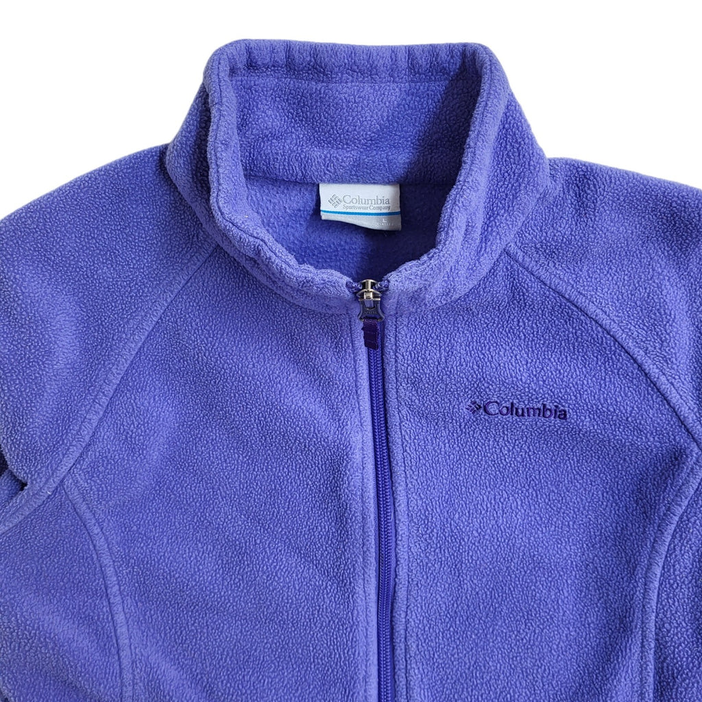 Columbia Vintage Y2k Purple Fleece Hiking Jacket Uk Women's Size L