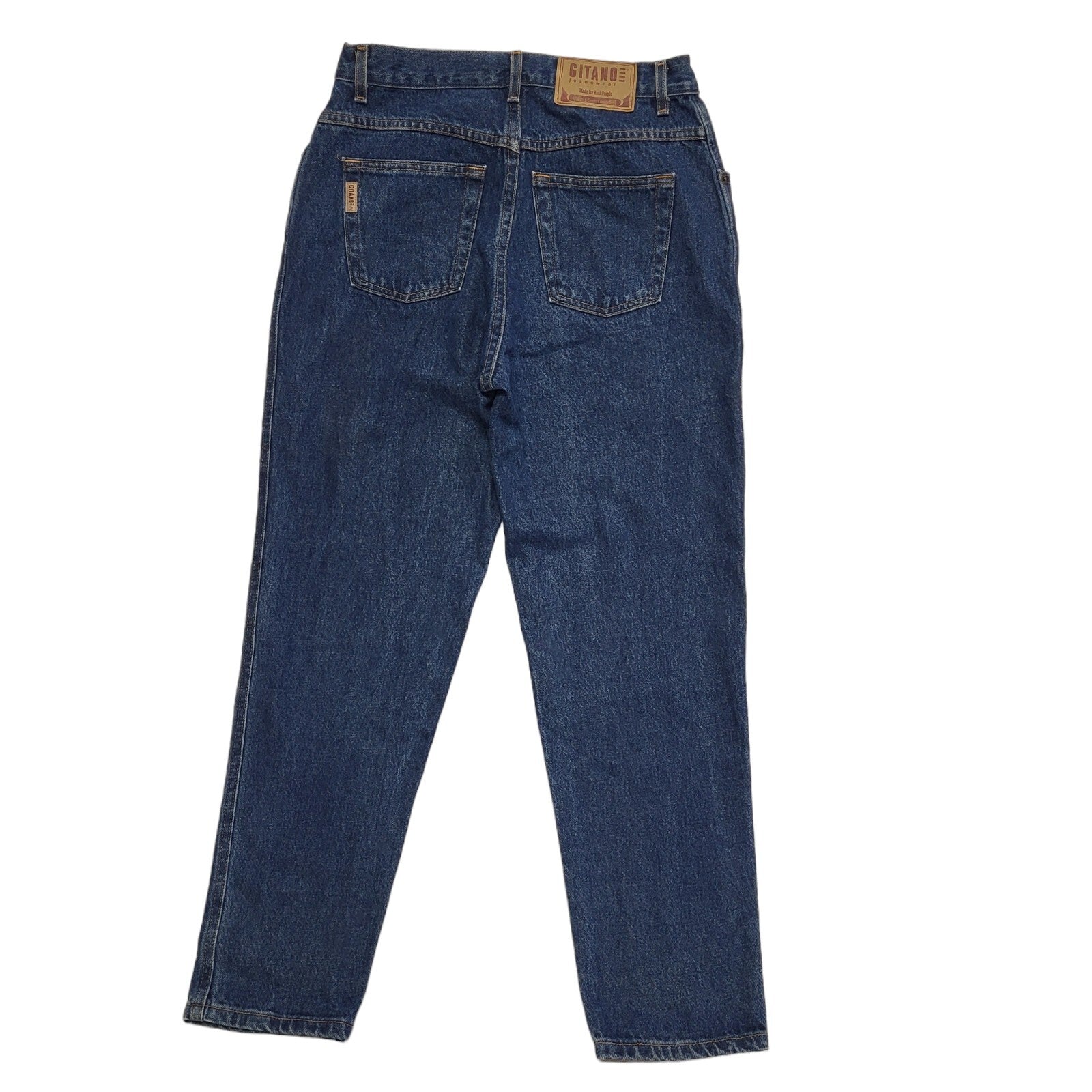 Gitano 90s Dark Blue Tapered Denim High Waist Jeans Uk Women's Size 12 W28 L30