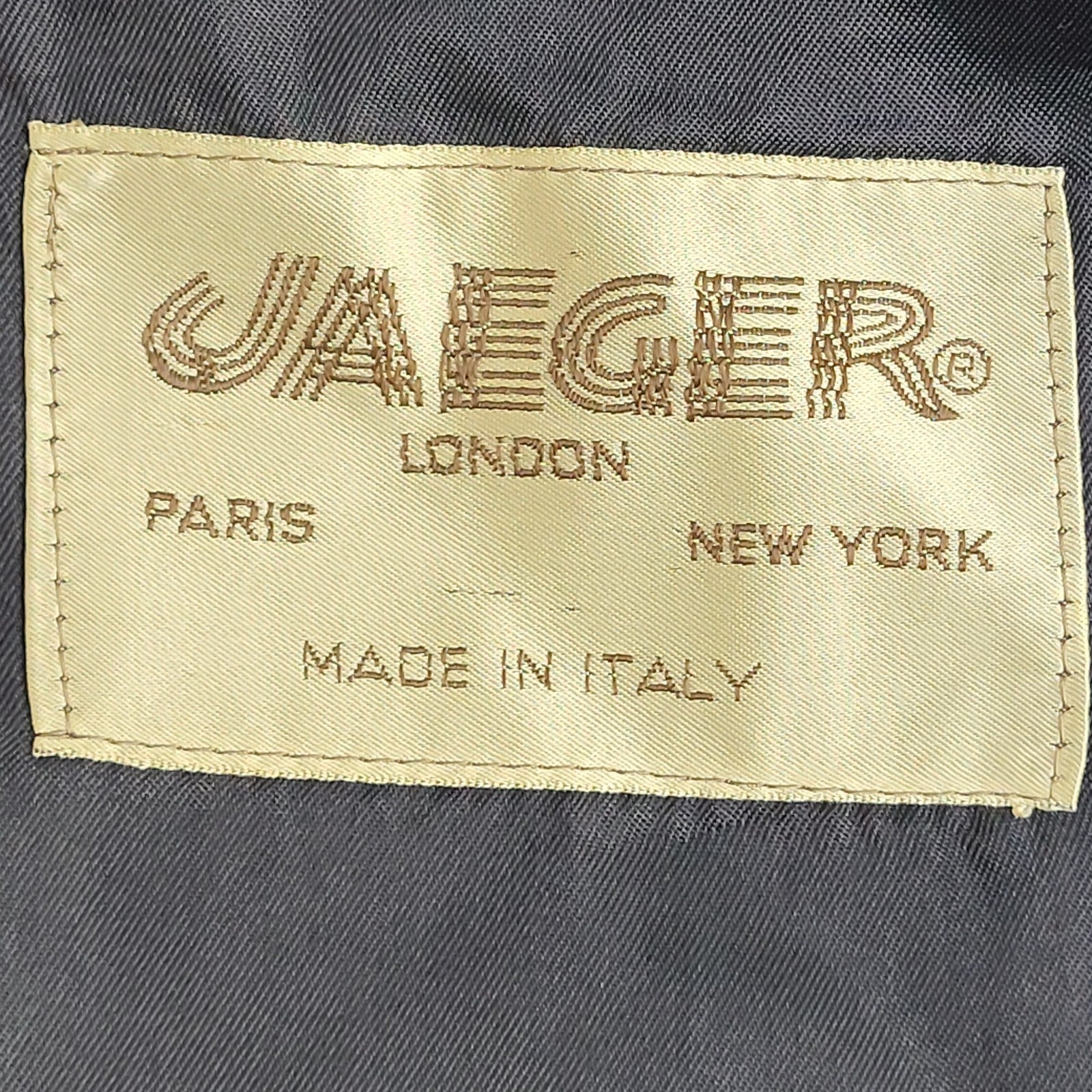 Jaeger Blazer Suit Jacket Navy Blue Wool Blend UK Men's Size S 38"