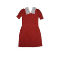 80s Vintage Red & White Polka Dot Prairie Dress Women's 14